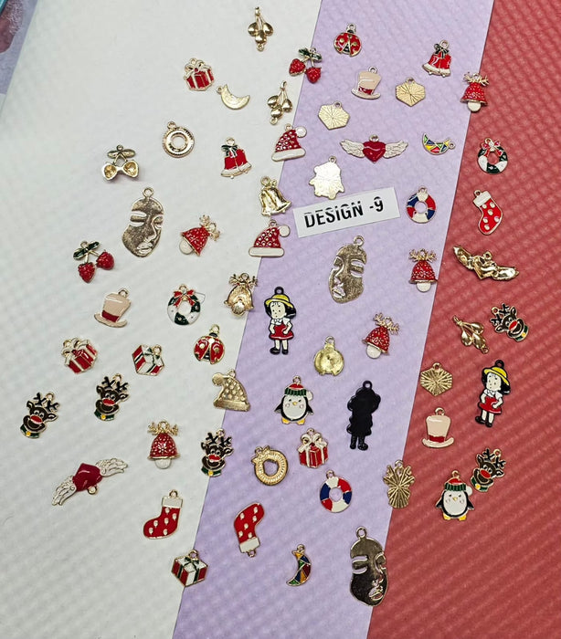100 Pcs Metal Charms for DIY Jewelry Making In Genuine Sale – Keychains, Bracelets & Rakhi Charms | Craft Materials SALE