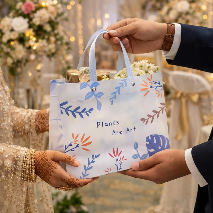 Floral  PVC Gift Bags 8×10×4 inches (small)