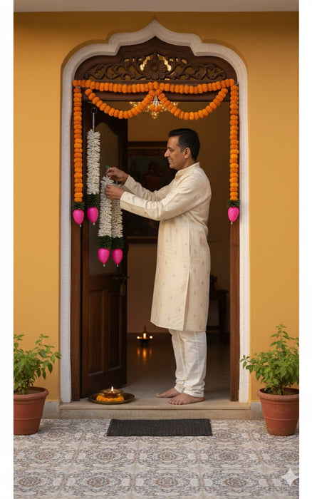 Lotus Ladi | Washable, Affordable Decoration for Diwali, Home & Festive Events