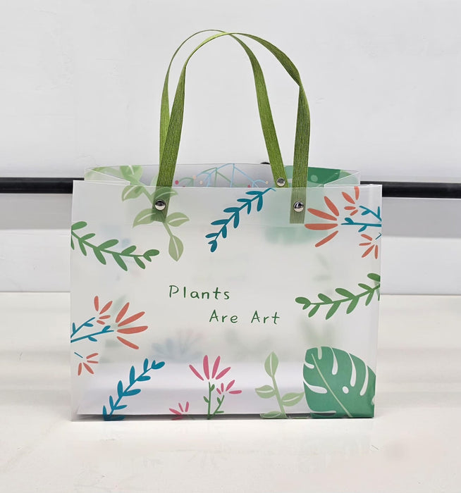Floral  PVC Gift Bags 8×10×4 inches (small)