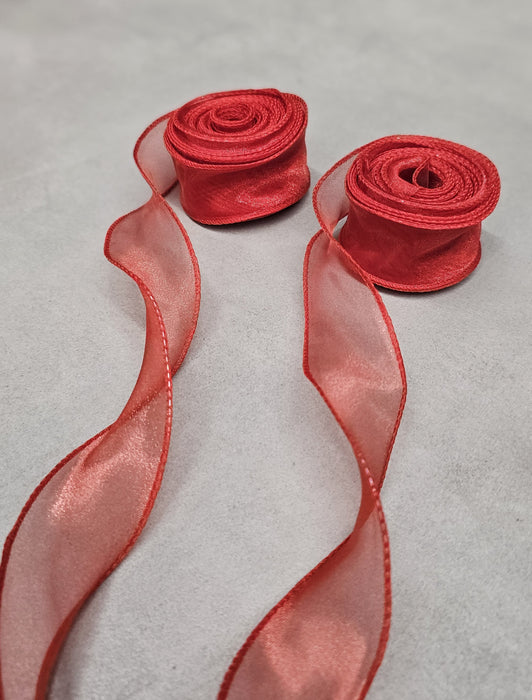 Organza Ribbon Roll for Decoration & Gift Packing – 1.5 Inch Wide Decorative Ribbon for Wedding, Hamper Packing, Craft & Gift Wrapping (Approx. 8 Meter Roll)