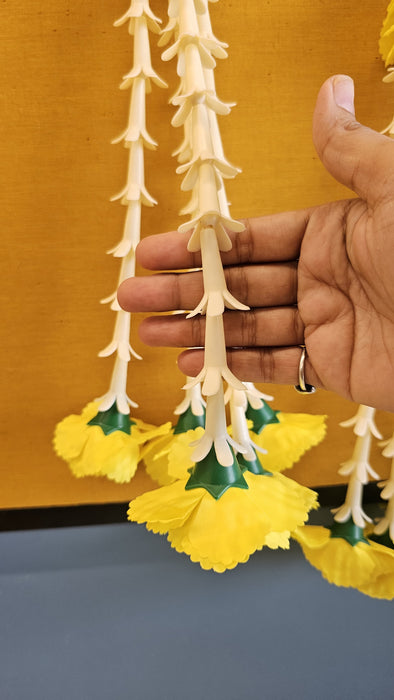 Small Carnation Side Hanging (17 Inch) | Rajnigandha & Galgota Floral Décor for Home, Diwali & Events