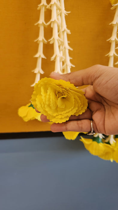 Small Carnation Side Hanging (17 Inch) | Rajnigandha & Galgota Floral Décor for Home, Diwali & Events