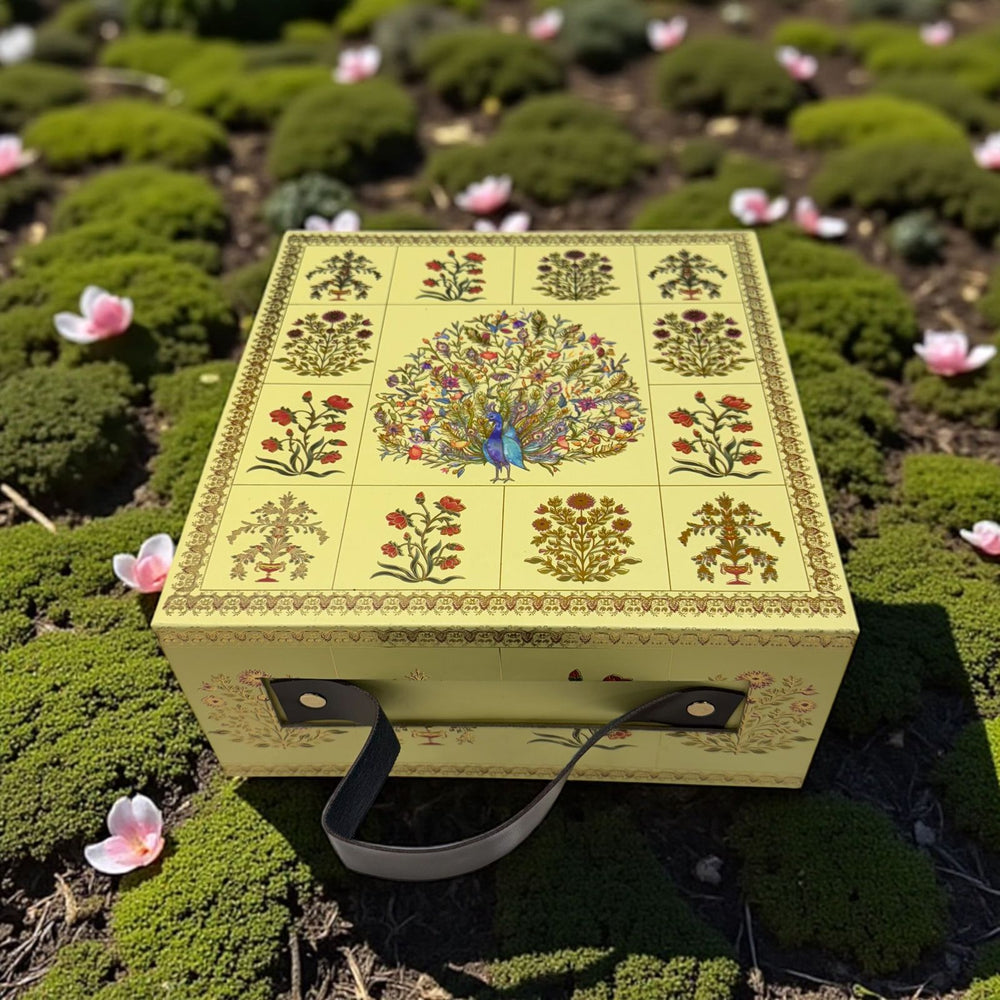 Royal Heritage hamper boxes Premium Foldable Wedding Gift Box with Handle | Reusable Luxury Return Gift Box for Wedding, Festive Hampers & Special Occasions
