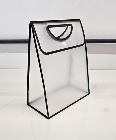 Translucent Gift Bag 30x24.3x12.5 CM (BIG SIZE) | Premium Semi Transparent Carry Bag with Handles for Hamper, Wedding Return Gifts, Shopping, Packaging & Festive Use