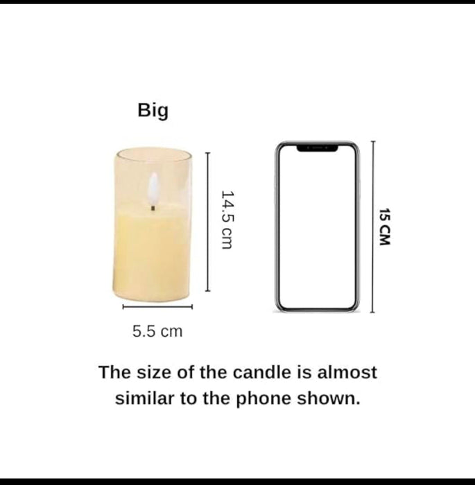Flameless Led Tea Light Piller Candle for Home Decoration (small, medium, large)