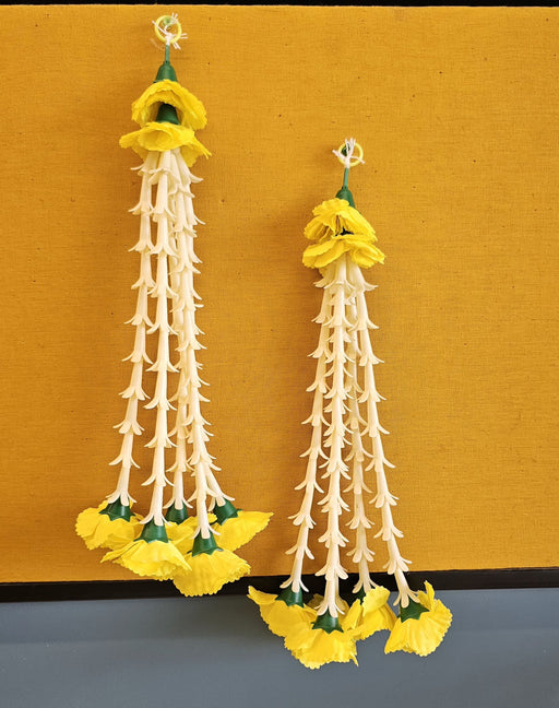 Small Carnation Side Hanging (17 Inch) | Rajnigandha & Galgota Floral Décor for Home, Diwali & Events