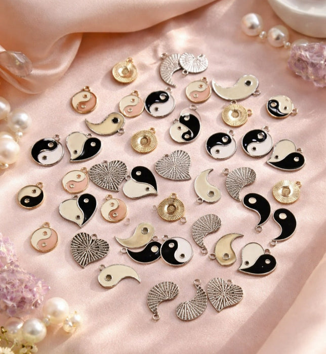 100 Pcs Metal Charms for DIY Jewelry Making In Genuine Sale – Keychains, Bracelets & Rakhi Charms | Craft Materials SALE