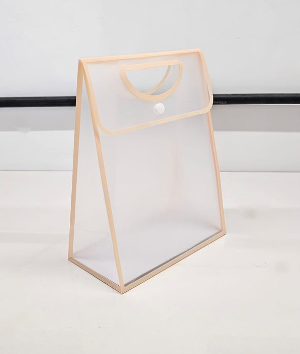 Translucent Gift Bag with Handle (18 x 23 x 10CM) | Premium Semi Transparent Carry Bag for Gifts, Hampers, Wedding Return Gifts, Birthday & Festive Packing