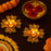 matel diya Round Gold Polish Decorative Urli Bowl for Home Decor,Mandir Decor, Floating Flowers,Candles Diya holder, Office,Table Decor, Entrance Decoration Item (Golden)