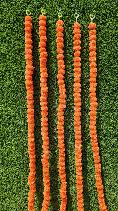 Artificial Genda Phool Garland – Orange Galgota Marigold Mala, 60 Inch,Galgoto