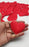 Red Satin Heart Patch Perfect for Him Her Valentine's day wedding New year Birthday Annivesary Mother's day Party Decor Romantic Art craft Clothing Table Decor