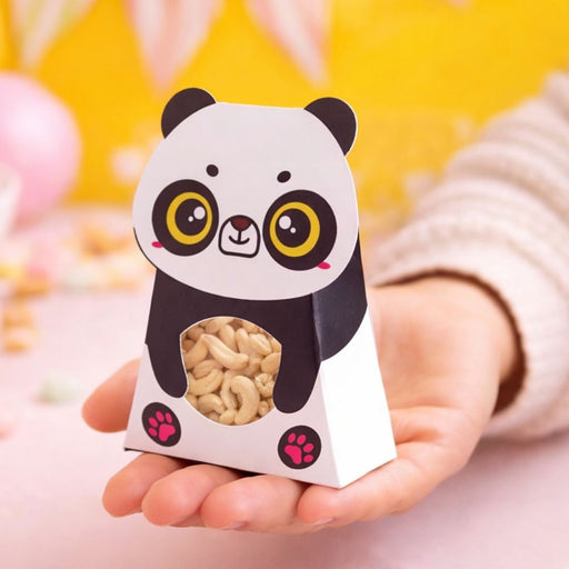 Satyam Kraft's Panda Animal Shape Folding Storage Paper Box, Perfect for Packing Chocolate, Dry Fruits, Birthday, Engagement, Return Gift, Baby Shower, Festivals