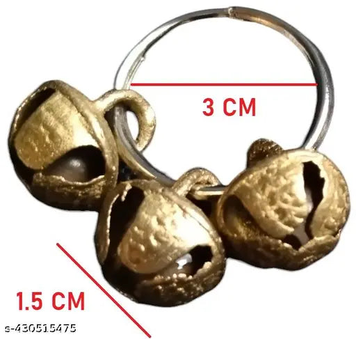 Ghungroo Ring for Wedding, Bridal Entry ,Ganpati and Janmashtmi Aarti , Clapping Ghungroo Kadi Finger, for Ring Gifting, Small Bells For Lord Godess God Ganapati, Pooja Aarti Ganesh Pooja Celebration, Clapping Anguthi