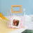 Small Transparent Bags with Square Handle Gift Paper Bag, Carry Bags, Gift Bag, Gift for Birthday, Valentine, Marriage, Festivals, Season's Greetings and Events (Cream) (Small)