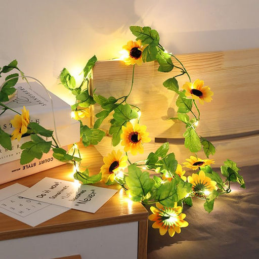 1 Pcs Sunflower LED Lights for Home Balcony Festival Events Birthday, Anniversary Decoration Janmashatami Ganeshchaturthi Christmas(Meter) (Yellow)