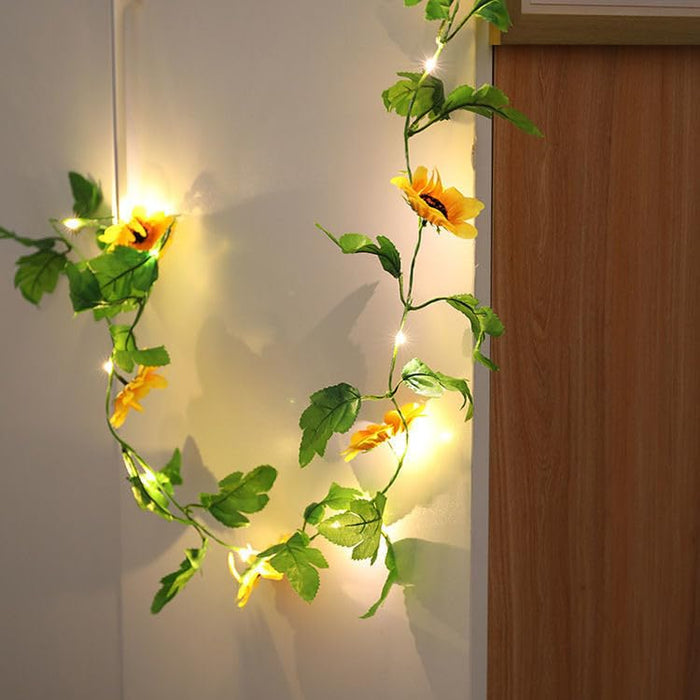 1 Pcs Sunflower LED Lights for Home Balcony Festival Events Birthday, Anniversary Decoration Janmashatami Ganeshchaturthi Christmas(Meter) (Yellow)