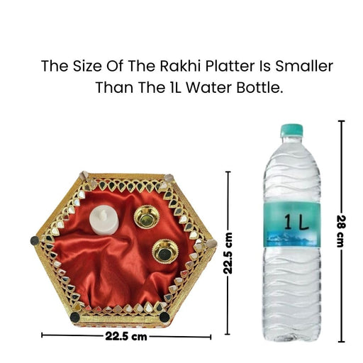 1 Pc Handcrafted Pooja Thali Tray Holder Platter-Ideal For Festival Décor Handmade Decorative Platter