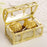 Small Decorative Golden Acrylic Box For Mini Storage,Wedding gift,return gift,Christmas Decoration items, Ring Jewelry Trinket Box, Candy Storage Container Case DIY (Golden Boxes)
