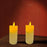 Flameless and Smokeless Decorative Plastic Candles Led Tea Light Candle perfect for Gifting, Home decor, Bed Room, Diwali New Year (Yellow) (11 cm Height)