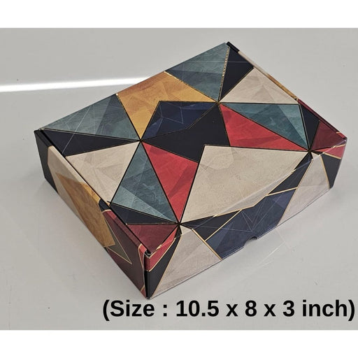 5 Pcs (10.5x 8 x 3 inch) Multipurpose Decorative Folding Paper Cardboard Box DIY Box for Gift Hamper,Diwali Gifting,Wedding gifing.