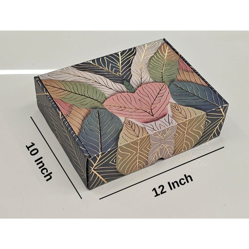 5 Pcs (12x 10 x 3 inch) Multipurpose Decorative Folding Paper Cardboard Box DIY Box for Gift Hamper,Diwali Gifting,Wedding gifing.