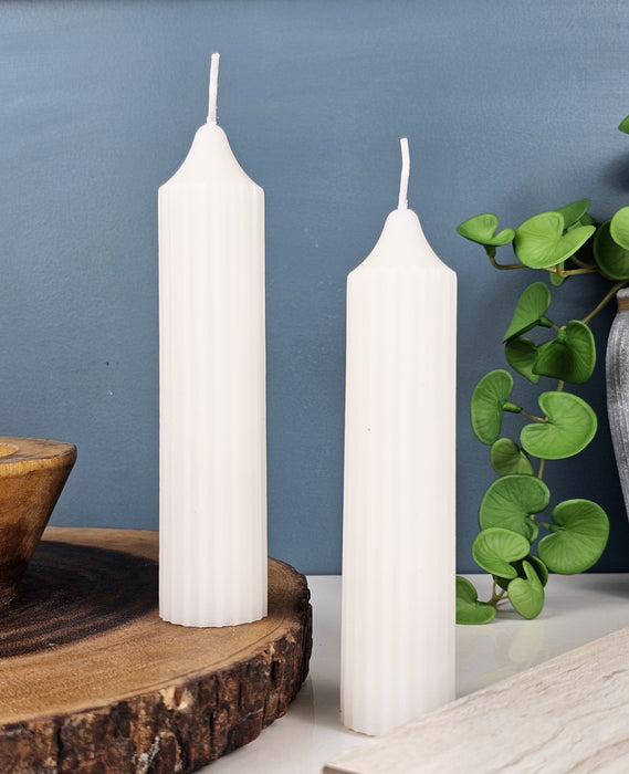 6 Pc Pillar Shape Wax Candle for Home Decore, Living Room, Bed Room, Festivals Like Diwali, for Meditation, Relaxation, Air Freshening