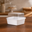 Clear Square Plastic Pastry Box with Transparent Lid, Dessert Packaging Box for Cake Slice, Cupcake, Pastry, Chocolates, Sweets, Bakery & Return Gift Packing