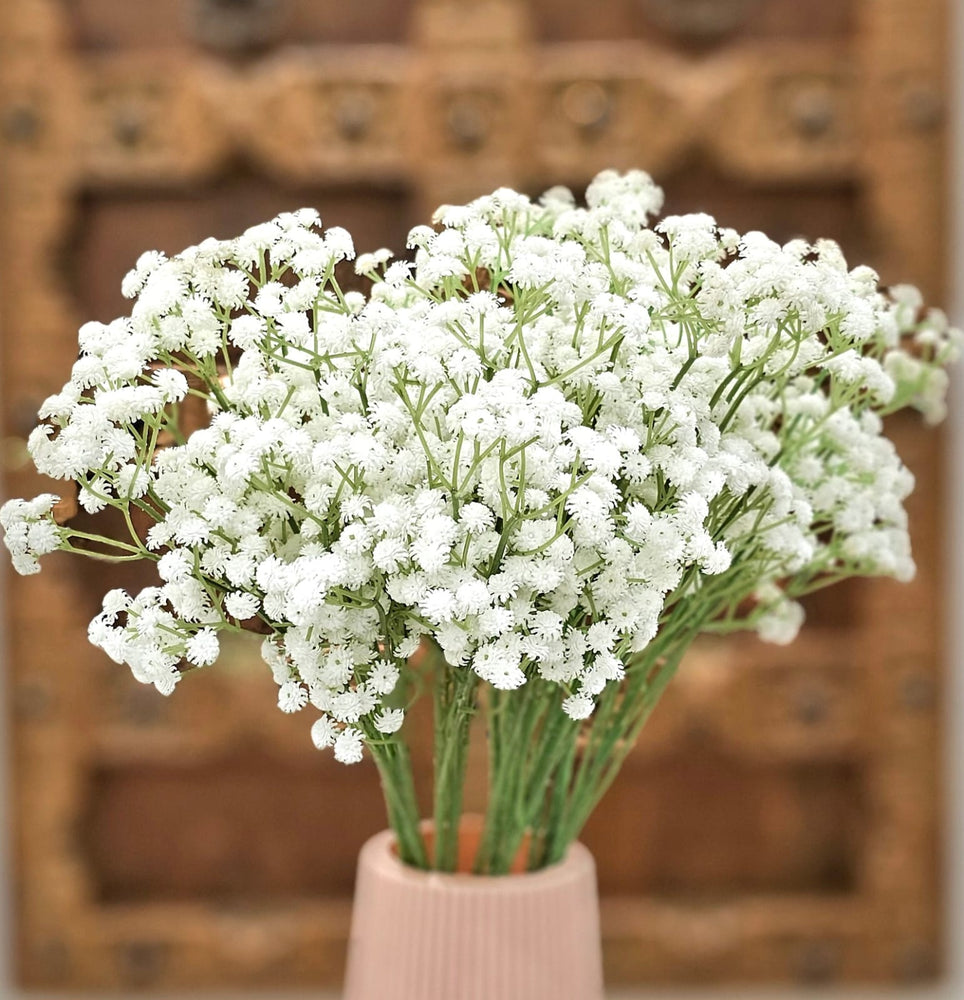 3PCS Babys Breath Artificial Flowers Fake Flowers Gypsophila White DIY  Floral Bouquet Arrangement Wedding Home Decor