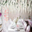 (43.2 inch) Artificial Wisteria Vine Garland Fake Silk Hanging Bush Flowers for Home Decor, Wedding, Pooja, Mandap, Outdoor Garden Decoration, Door & Balcony (White)