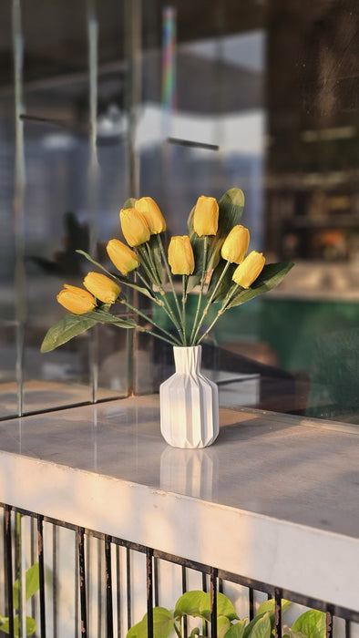 1 Bunch Artificial Tulip Lily Flower Sticks for Home Decor, Bedroom, Office, Living Room, Table Decor, Rakshabandhan Fetivals & Anniversary Decoration (without Vase Pot)