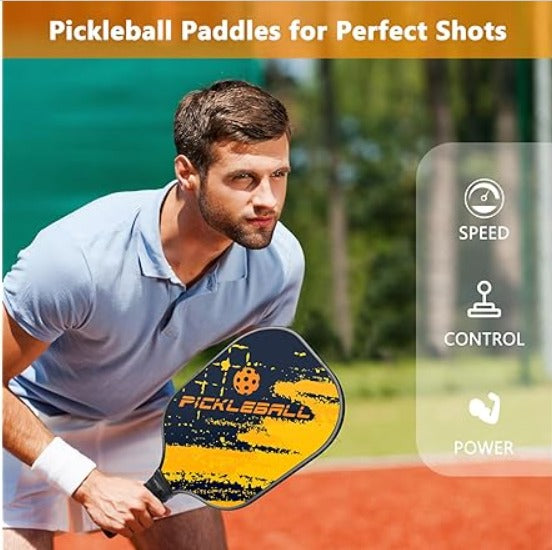 1 Pickleball Paddle (Only 1 Racquets)-Durable Surface with Cushion Comfort Handle Grip, Lightweight Outdoor Pickle Ball Game Kit for Kids & Adults (1 Racquet)