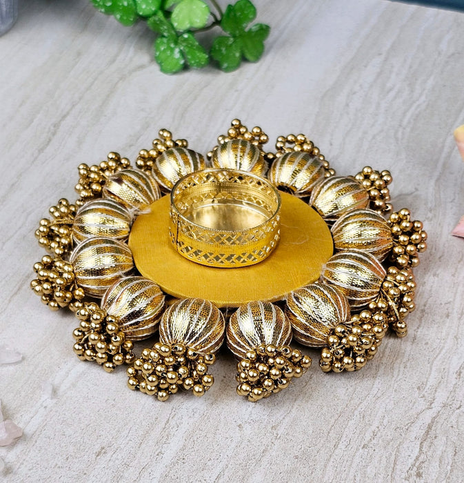 1 Pcs Candle Classic Holder Design, Tealight Diya Holder of Metal Stand for Home Decor,Diwali Decor,For Rangoli, Pooja Room Item,Mandir Decor, Festival, New Year Decoration (6 inch)(Pack Of 1)