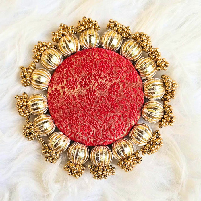 JUMKHI PLATTER Set of 3 for Rakhi, Diwali Decor, Rangoli ,Centre table decoration.