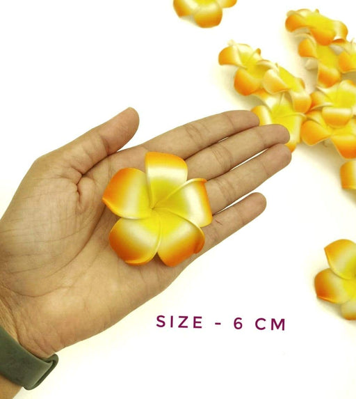 12 Pcs Hawaii Artificial Flowers for Perfect for Home Decoration, Pooja thali, Festival and Events Decoration, Jewellery Making Art and Craft (Pack of 12)  (6 cm)