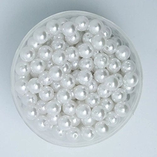 SATYAM KRAFT 1200 Pcs Artificial White Moti (10 mm) Pearls Beads for a —  satyamkraft